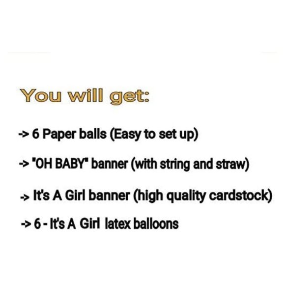 Girl Baby shower decorations kit - Picture 2 of 2